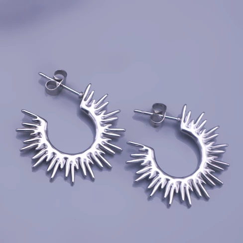 Náušnice z chirurgické oceli – Sluneční paprsky