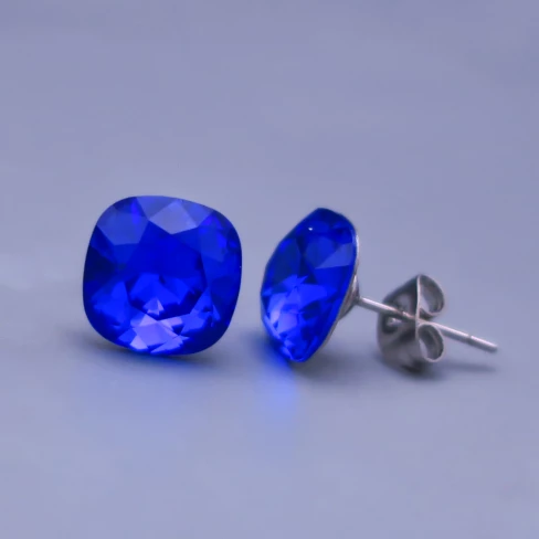 Swarovski náušnice modré 10 mm