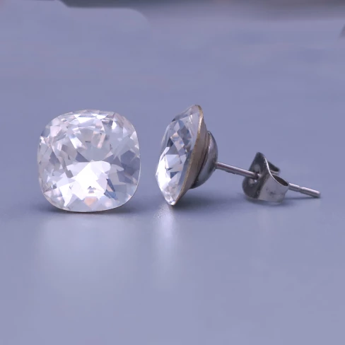 Swarovski náušnice Crystal čirá 10 mm