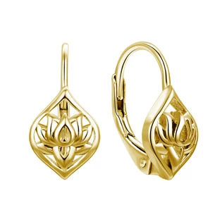 Zlacené stříbrné náušnice