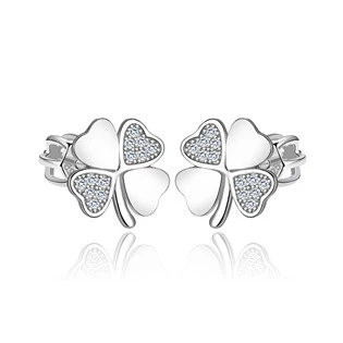 Stříbrné náušnice čtyřlístky