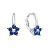 Další: Stříbrné dívčí náušnice kytičky modré