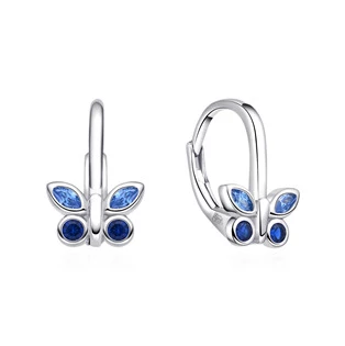 Stříbrné dívčí náušnice motýlci