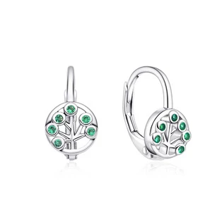 Dívčí stříbrné náušnice - strom života
