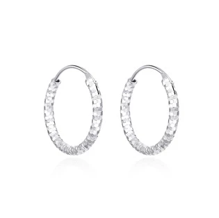 Stříbrné náušnice kruhy 12 mm