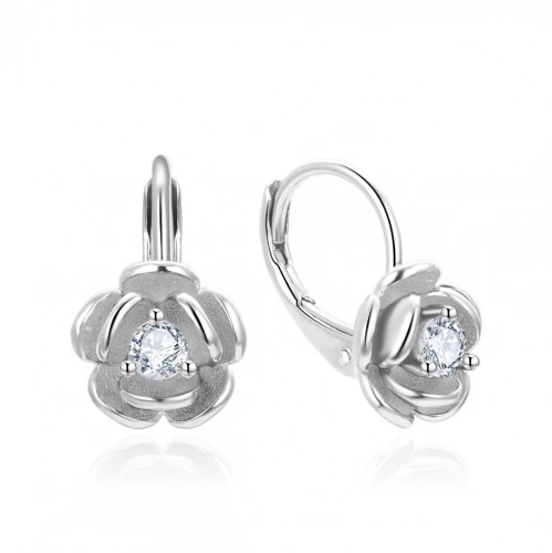 Stříbrné náušnice kytičky