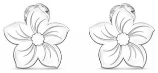 Stříbrné náušnice květ