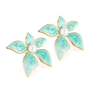 Ocelové náušnice se smaltovaným povrchem