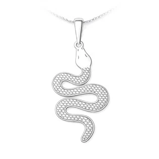 Stříbrný přívěsek had