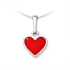 Další: Stříbrný přívěsek srdce červené třpytky