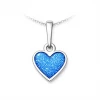 Další: Stříbrný přívěsek srdce modrá perleť