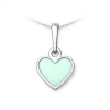 Další: Stříbrný přívěsek srdce pastelově zelené