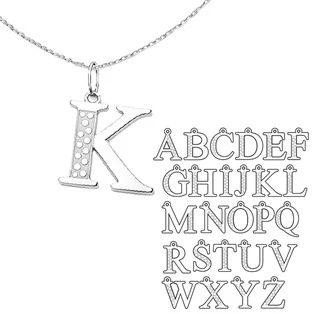 Stříbrný přívěsky písmena abecedy