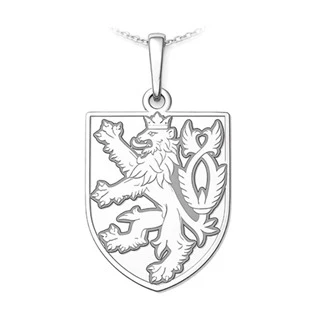 Stříbrný přívěsek český lev