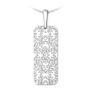 Stříbrný přívěsek ornament na destičce