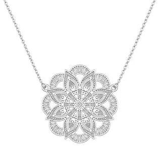Stříbrný náhrdelník mandala