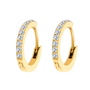 Ocelové náušnice kroužky zlacené