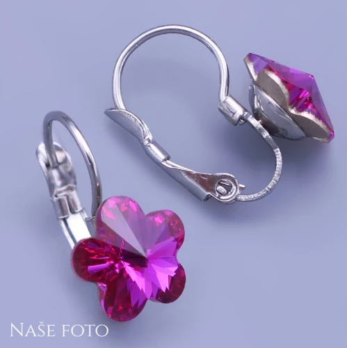 Dětské náušnice Swarovski kytičky 10mm