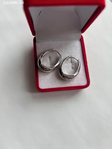 Oválné náušnice z chirurgické oceli 316L