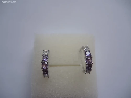 Stříbrné elegantní náušnice kroužky