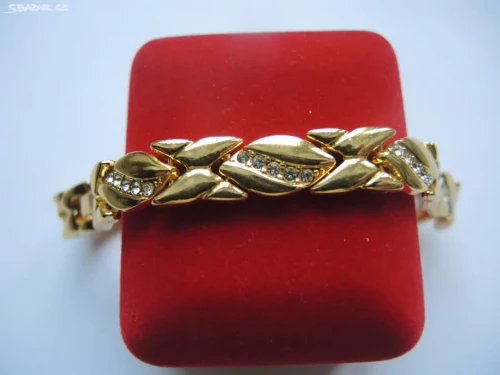 Nádherný náramek zlacený s magnetickým zapínáním