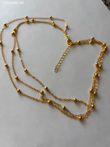 Elegantni zlacený nerezový náhrdelník