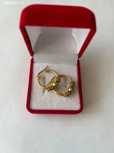 Zlacené náušnice z chirurgické oceli