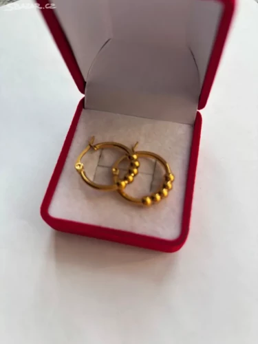 Zlacené kroužky z chirurgické oceli