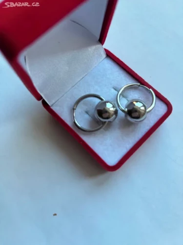 Kroužky s kuličkou z chirurgické oceli