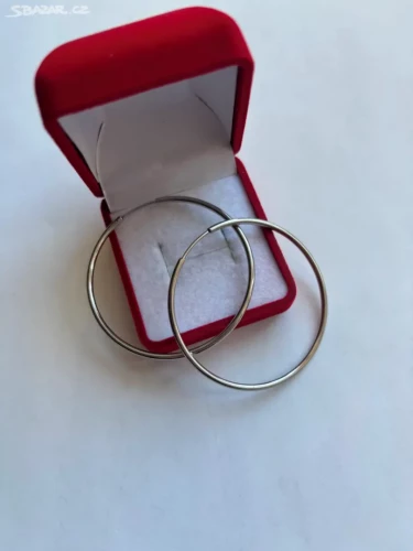 Kruhové náušnice z chirurgické oceli 5cm