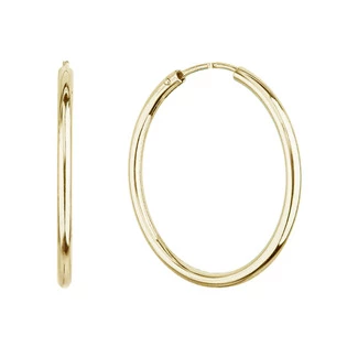 Pozlacené stříbrné náušnice kruhy 35mm