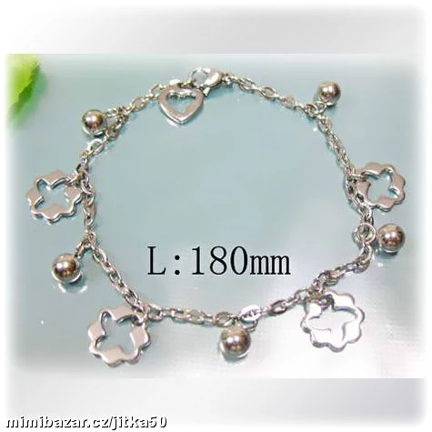 Náramek z chirurgické oceli s přívěsky