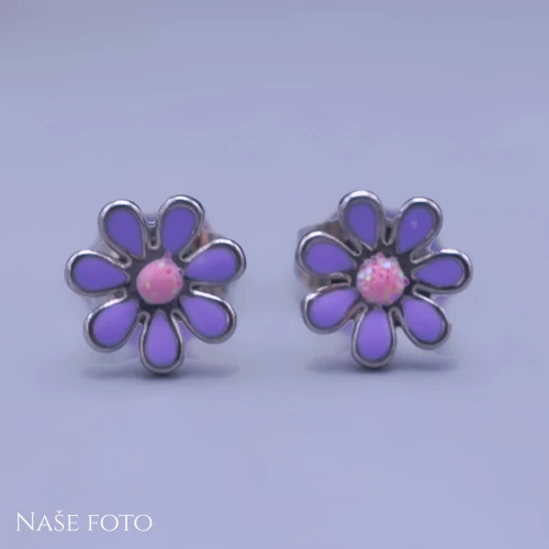 Jemné náušnice kytičky z chirurgické oceli
