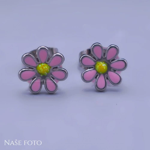 Jemné náušnice kytičky z chirurgické oceli