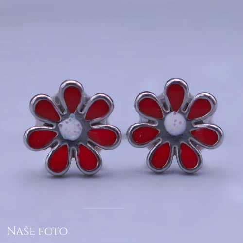Jemné náušnice kytičky z chirurgické oceli