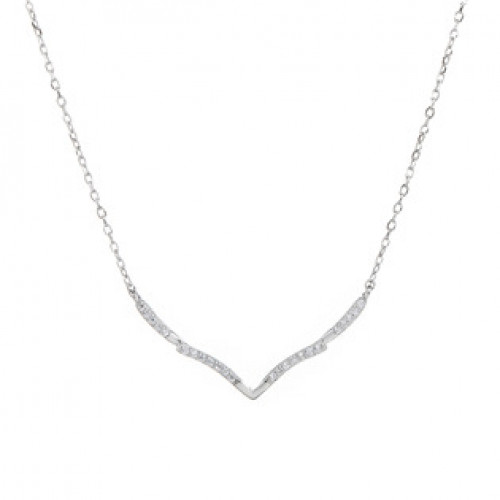 Stříbrný náhrdelník dekorovaný zirkony
