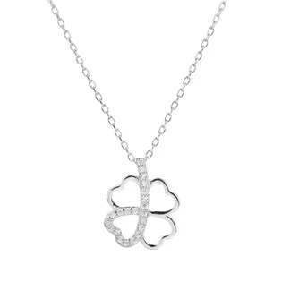 Stříbrný náhrdelník čtyřlístek