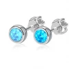 Další: Stříbrné náušnice, světle modré zirkony 4 mm