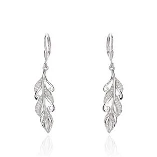 Visací náušnice se zirkony