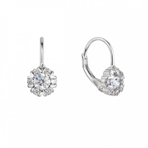 Stříbrné náušnice dětské se zirkony