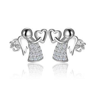 Stříbrné dámské náušnice andělíči
