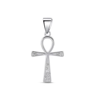 Stříbrný přívěšek kříž života