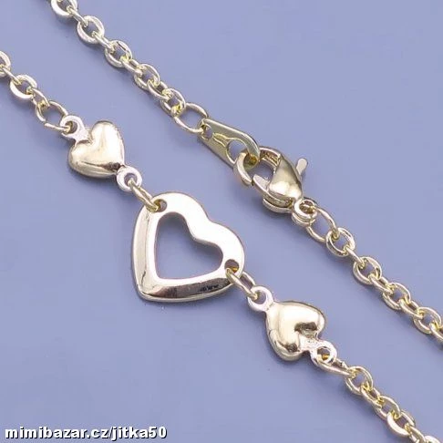 Zlacený náramek z chir oceli