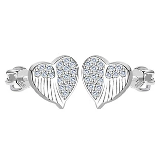 Stříbrné šroubovací náušnice srdíčka 3