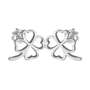 Stříbrné šroubovací náušnice čtyřlístky