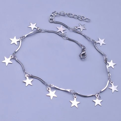 Řetízek na nohu z chirurgické oceli hvězdičky