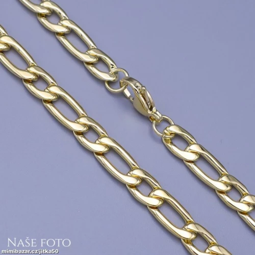 Zlacený náramek z chirurgické oceli 7mm