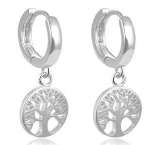 Stříbrné náušnice strom života 1
