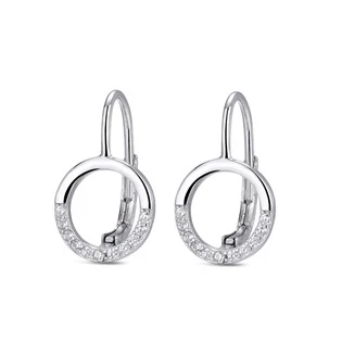Stříbrné náušnice kolečka se zirkony