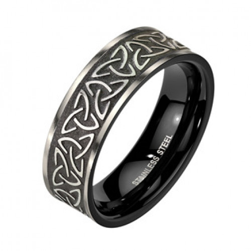 Pánský ocelový prsten TRIQUETRA,